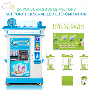 Distributeur automatique de glace d'extérieur Caiyunjuan avec fonction SDK, capacité de 28 L, paiement par pièces/billets/cartes/code QR - Product Image 3