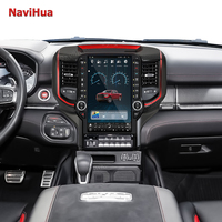 Navihua Car DVD Radio Player GPS Navigation pour Dodge Ram 2019-2024 Car Stereo Tesla Style Vertical Screen Wireless Carplay