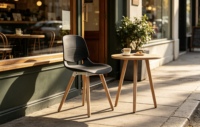 Chaise de salle à manger moderne en plastique légère et portable avec accoudoirs et dossier ergonomique, empilable, imperméable, pour la maison, le bureau et l'école