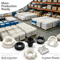 Service de moulage par injection plastique, composants industriels en plastique moulés sur mesure, joint à bride, clip d'engrenage pour l'assemblage de machines