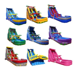 Jumpers de fiesta comercial Wet Dry Combo Gorilas inflables Castillo hinchable con tobogán Piscina Tobogán de agua