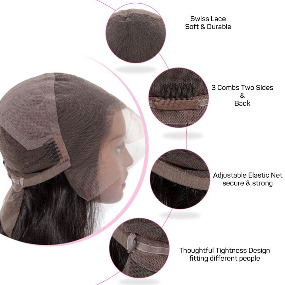 Pleine perruque de dentelle