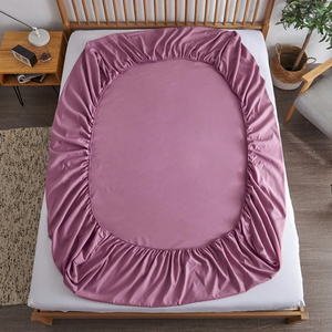 Sábana Ajustable 100% Algodón con Banda Elástica, Funda de Colchón de Color Sólido para Cama Individual, Doble o King Size 140/150/160/180x200 - Product Image 4