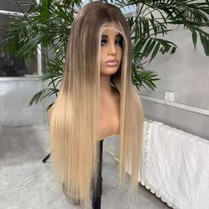 Petite taille de bonnet Salon <span class=keywords><strong>Dye</strong></span> Perruques en soie attachées à la main Perruque frontale en dentelle de cheveux humains vierges européens pour les patients atteints d'alopécie - Product Image 6