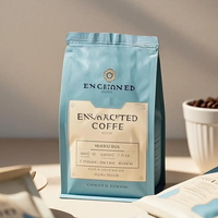 Sachet de café imprimé sur mesure avec valve, pochette refermable à fermeture éclair, résistante à l'humidité, de qualité alimentaire pour café torréfié, lait, chewing-gum