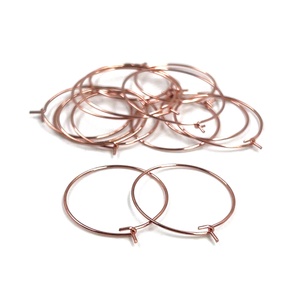 Stainless Steel Rose Gold Hoop Earrings Open Big Round Wire DIY <strong>Jewelry</strong> Making <strong>Supplies</strong> Earring Findings Jialin <strong>Brand</strong> Made China - Product Image 3