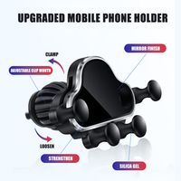 Support de téléphone de voiture universel rotatif à 360 degrés, flexible et portable, pour grille d'aération, nouveau design, vente en gros