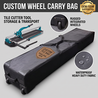 Sac de transport à roulettes robuste personnalisé pour machine à découper les grands carreaux, organisateur de rangement d'outils étanche, compatible OEM/ODM