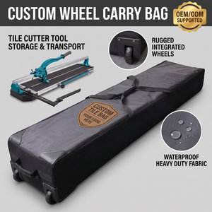 Sac de transport à roulettes robuste personnalisé pour machine à découper les grands carreaux, organisateur de rangement d'outils étanche, compatible OEM/ODM - Product Image 3