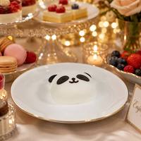 Gâteau mousse glacé en forme de tête de panda, dessert au chocolat et à la crème au fromage, motif animal de dessin animé mignon, prêt à consommer, vente en gros