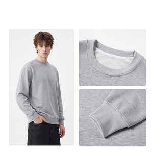เสื้อสเวตเชิ้ตคอกลมปักลายโลโก้แบบกำหนดเองสำหรับฤดูหนาว  ทรงโอเวอร์ไซส์  ผ้าเทอร์รี่  ผสมโพลีเอสเตอร์และคอตตอน  สำหรับผู้ชายและผู้หญิง - Product Image 4