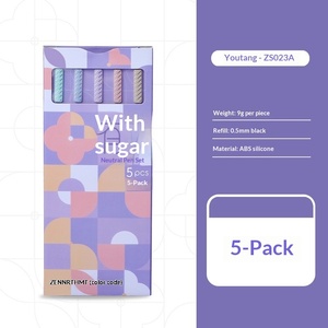 ซันชิ ชูการ์ ซีรีส์ปากกาพลาสติกแบบคลิกคุณภาพสูง 0.5 มม. แกนสีดำ เขียนลื่น <span class=keywords><strong>ง</strong></span>่ายต่อการเขียน ปากกาสำหรับนักเรียน แก้โจทย์ข้อสอบ - Product Image 6