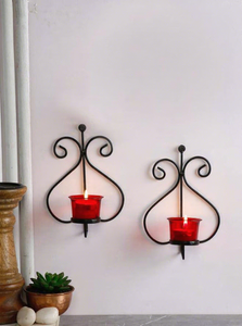 Metal <b>Wall</b> Mounted Tealight Candle Holder Hanging <b>Wall</b> <b>Sconce</b> Decorative Candle Stand for Living Room Bedroom Home Decoration - Product Image 3