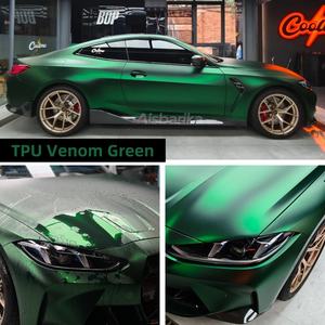 <span class=keywords><strong>Film</strong></span> auto-cicatrisant coloré Ppf Pvc Pet protecteur vinyle Wrap Super mat venin vert pour carrosserie de voiture - Product Image 2