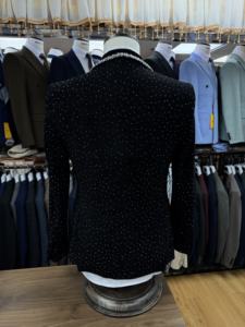Traje Esmoquin de 3 Piezas <span class=keywords><strong>para</strong></span> Hombre de Corte Sencillo <span class=keywords><strong>para</strong></span> Cena Formal o Boda, Importación Italiana de Alta Calidad - Product Image 5