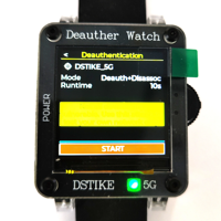 Chipboard DSTIKE Deauther32 watch mini ESP32C5 Mendukung Dual-Band, Dapat Berinteraksi, Membaca, dan Menguji Jaringan 2.4GHz dan 5GHz