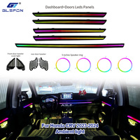 Pour Honda CRV 2023-2024, kit d'éclairage d'ambiance intérieur de voiture Glefon en gros, 64 couleurs, contrôle par application, 12V, Plug and Play, lampe d'ambiance