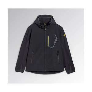 Diadora แจ็คเก็ตผ้านิ่มผสมวัสดุแบบผสมยืดได้702.180796 80013/ลิตรแจ็กเก็ตทำงานสีดำกันน้ำได้ - Product Image 1