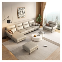 Vente en gros de canapé contemporain en L canapé modulaire ensemble de canapés sectionnels en cuir véritable meubles de salon