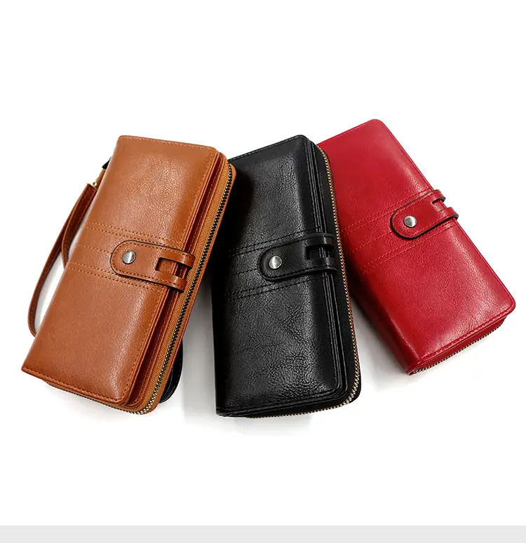 Business long wallet women's fashion clutch bag large capacity wallet PU ladies wallet clutch bag