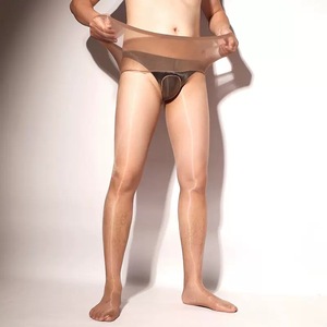 남성용 심리스 빅사이즈 실크 스타킹 얇고 투명한 세트 섹시 광택 부드러운 맨즈 팬티스타킹 - Product Image 5