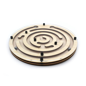 Juego de laberinto de madera con bolas, juguete educativo de control manual con formas geométricas para niños, kit de aprendizaje de ciencia e ingeniería para edades de 4 a 6 años - Product Image 3