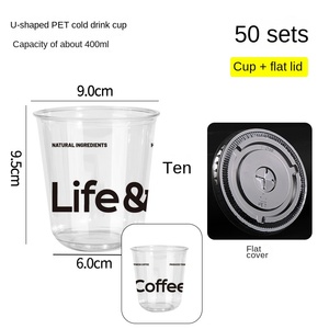 Gobelet en plastique PET à paroi simple pour café américain et vodka, jetable, diamètre 90 mm, couvercle haute perméabilité, logo personnalisé - Product Image 5