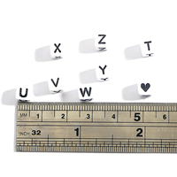 Perles de lettres anglais en plastique acrylique, pièces de l'alphabet, 100 pièces/paquet, 6x6mm, blanc, perles pour texte
