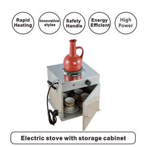 埃塞俄比亚哈贝沙咖啡仪式用便携式Medeja Fernelo Jebena单燃烧器电炉，带储物柜 - Product Image 5
