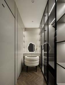 Armoire moderne avec dressing intégré, meubles en bois massif sur mesure avec portes coulissantes - Product Image 3