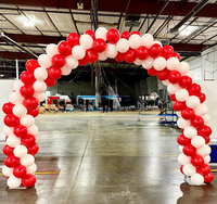 Arche de ballons en aluminium durable et moderne de 10x8 pieds, support de fleurs pour mariage, anniversaire, baby shower
