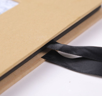 Mini album de scrapbooking vintage noir DIY en spirale 8*8 pouces/20.5*20.5cm 30 feuilles d'album photo à couverture rigide vente en gros