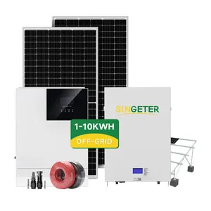 Set lengkap rumah 5kW 8KW 10kW 20kW 30kW, sistem Soler harga rendah sistem Power Solar Grid Off
