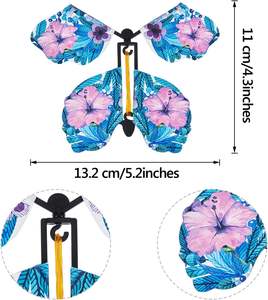 Fée magique papillon volant avec élastique, jouet papillon à remonter, cadeau <span class=keywords><strong>surprise</strong></span>, fête, Noël, vente chaude - Product Image 2