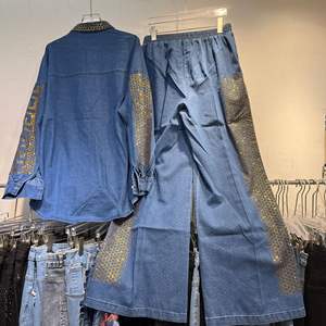 Completo Estivo 2026 Plus Size: Camicia a Maniche Lunghe e Pantaloni Larghi - Product Image 1