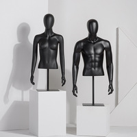 Maniquí de FRP de Alta Gama, Medio Cuerpo, con Soporte y Accesorios de Exhibición para Tiendas de Ropa