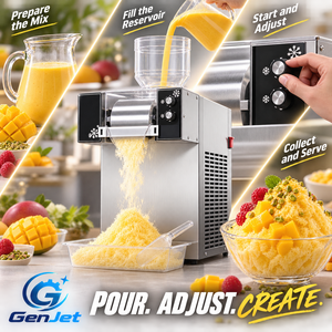 Macchina Commerciale per Ghiaccio a Scaglie con Ingresso Liquido Diretto 110V 220V per Latte, Succhi, Bingsu, Ghiaccio Tritato, Caffè, Ristoranti e Negozi - Product Image 5