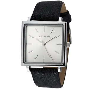 Modieuze Eenvoudige Custom Horloges Quartz Movt Vrouwen Vierkante Horloge