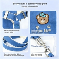 Harnais pour chiot personnalisable avec laisse et sac de rangement, gilet confortable réglable pour chiens de petite et moyenne taille