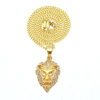 Bijouterie en vrac Vente en gros Mélange plaqué or 18 carats Pendentif éléphant papillon lion cheval Tête de léopard Animal Designs Bijoux pour hommes