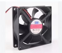 Nouveau ventilateur de refroidissement DS08025R12U AVC 24V 48V DC12V 0.70A EC AC 80X80X25MM 8CM 8025 4 fils PWM pour châssis CPU, grande vitesse et réglage de la vitesse d'air