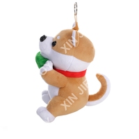 Pendentif en peluche chiot personnalisé fabriqué en usine, motif dessin animé, broderie logo, pour sacs et sacoches