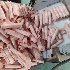 Trancheuse à bacon de bœuf entièrement automatique en acier inoxydable la plus vendue Machine de découpe de viande congelée facile à utiliser Moteur neuf - Product Image 1