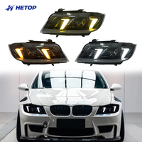 Phares HETOP E90 2005-2012, phares à trois couleurs, accessoires automobiles, style Ikon Série 3, éclairage avant Plug and Play pour BMW