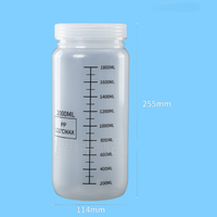 Bouteille de réactif en plastique PP à large ouverture avec échelle de graduation 5ml-2000ml, récipient de stockage d'échantillons de laboratoire, autoclavable