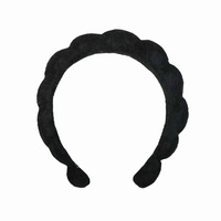 Mode nuage torsadé bulle Spa bandeau femmes lavage visage antidérapant tissu bandeau avec éponge gonflée douce