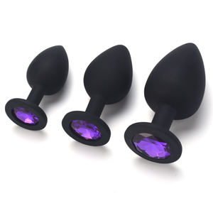 Delove Anal Plug kristal takı vajina çift silikon çelik popo Anal Plug Set başına 3 boyutları seks oyuncakları kadınlar için - Product Image 5