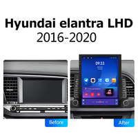 Radio para Auto Tesla Android 13 de 9.7 Pulgadas con Estilo Vertical para Hyundai Elantra 6 2015-2018, Navegación GPS, Pantalla Dividida, Cámara DPS 360