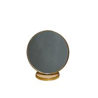 Miroir de maquillage rond avec base, miroir de maquillage en gros, miroir portable pour retouches, miroir sans distorsion