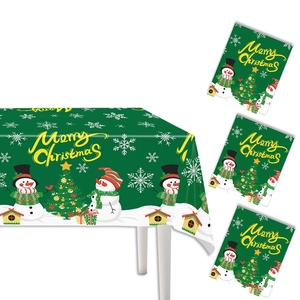 Nappe <span class=keywords><strong>de</strong></span> <span class=keywords><strong>Noël</strong></span> en PE, motif bonhomme <span class=keywords><strong>de</strong></span> neige, arbre <span class=keywords><strong>et</strong></span> cabane, <span class=keywords><strong>rouge</strong></span>, <span class=keywords><strong>blanc</strong></span>, bleu, <span class=keywords><strong>vert</strong></span> - Product Image 5